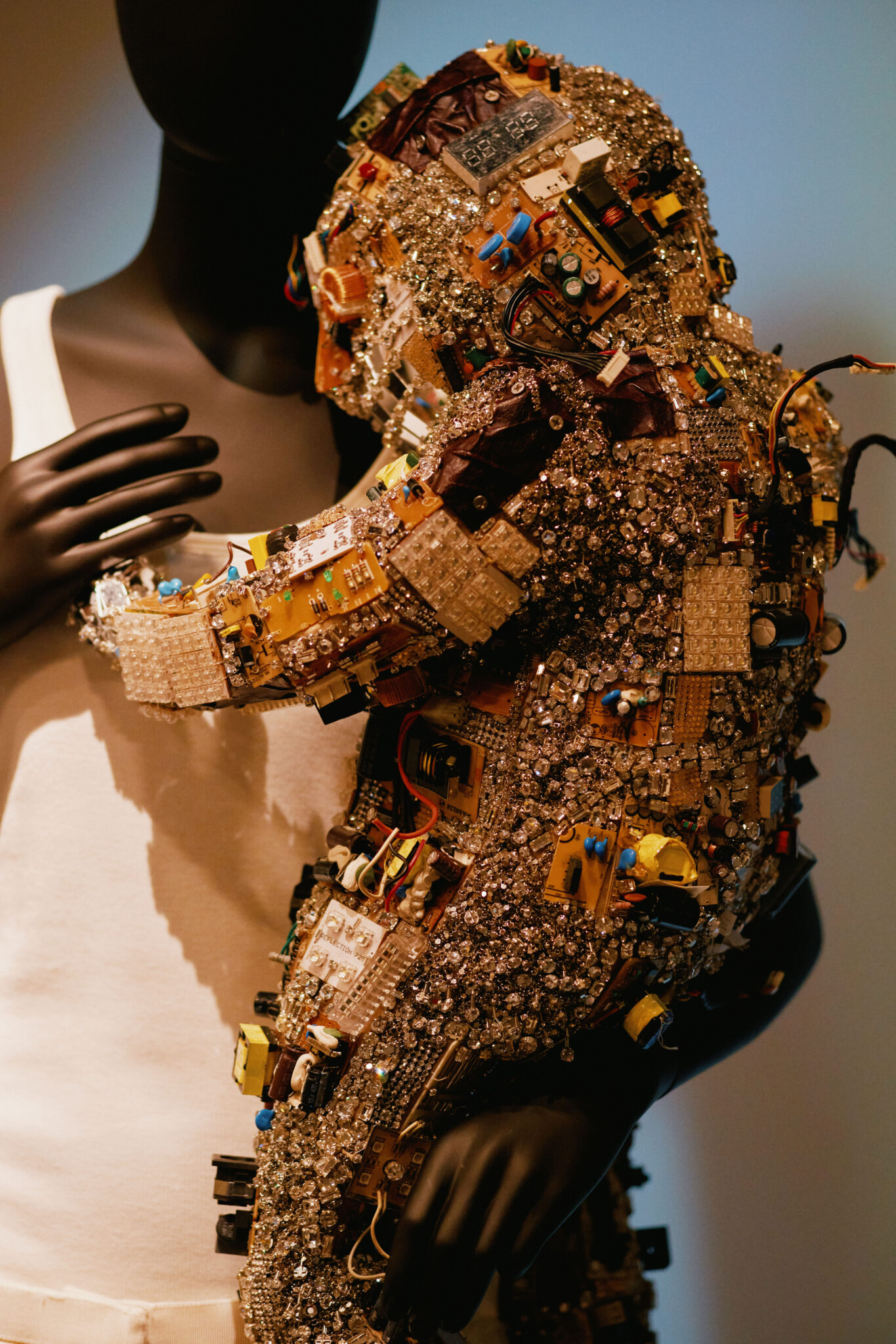 Installation view of &ldquo;Schiaparelli: Fashion Becomes Art,&rdquo; at the V&A Museum in London