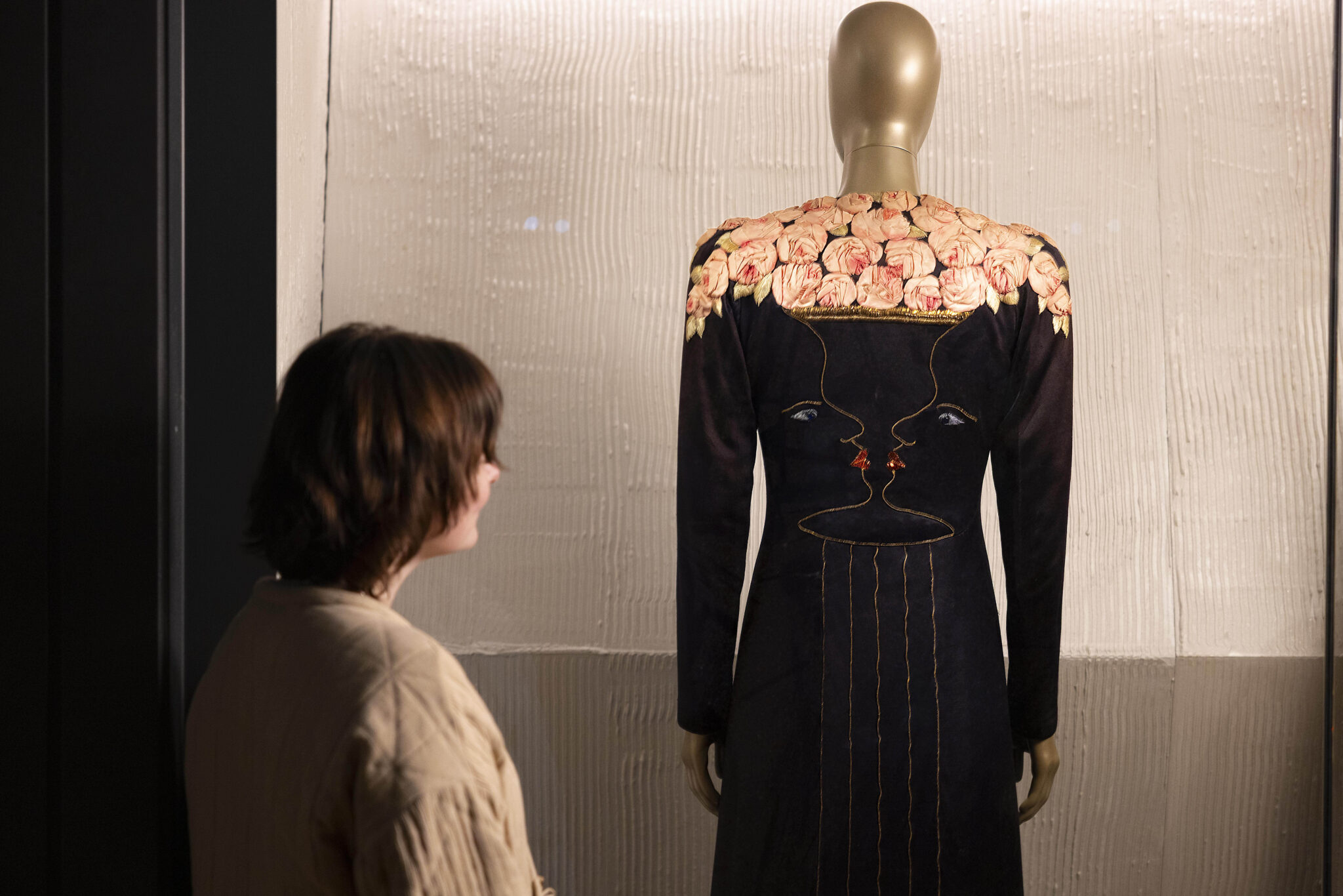 Installation view of &ldquo;Schiaparelli: Fashion Becomes Art,&rdquo; at the V&A Museum in London
