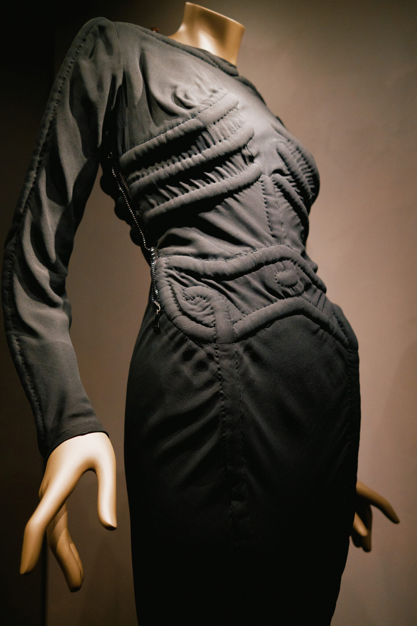 Installation view of &ldquo;Schiaparelli: Fashion Becomes Art,&rdquo; at the V&A Museum in London