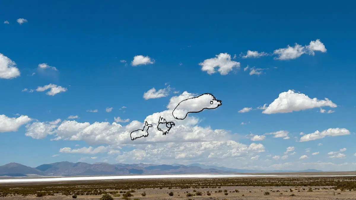 Aerocene CommunityFairclouds drawing, Salinas Grandes, northern Argentina, 2023. © Photography by Studio Tomás Saraceno
