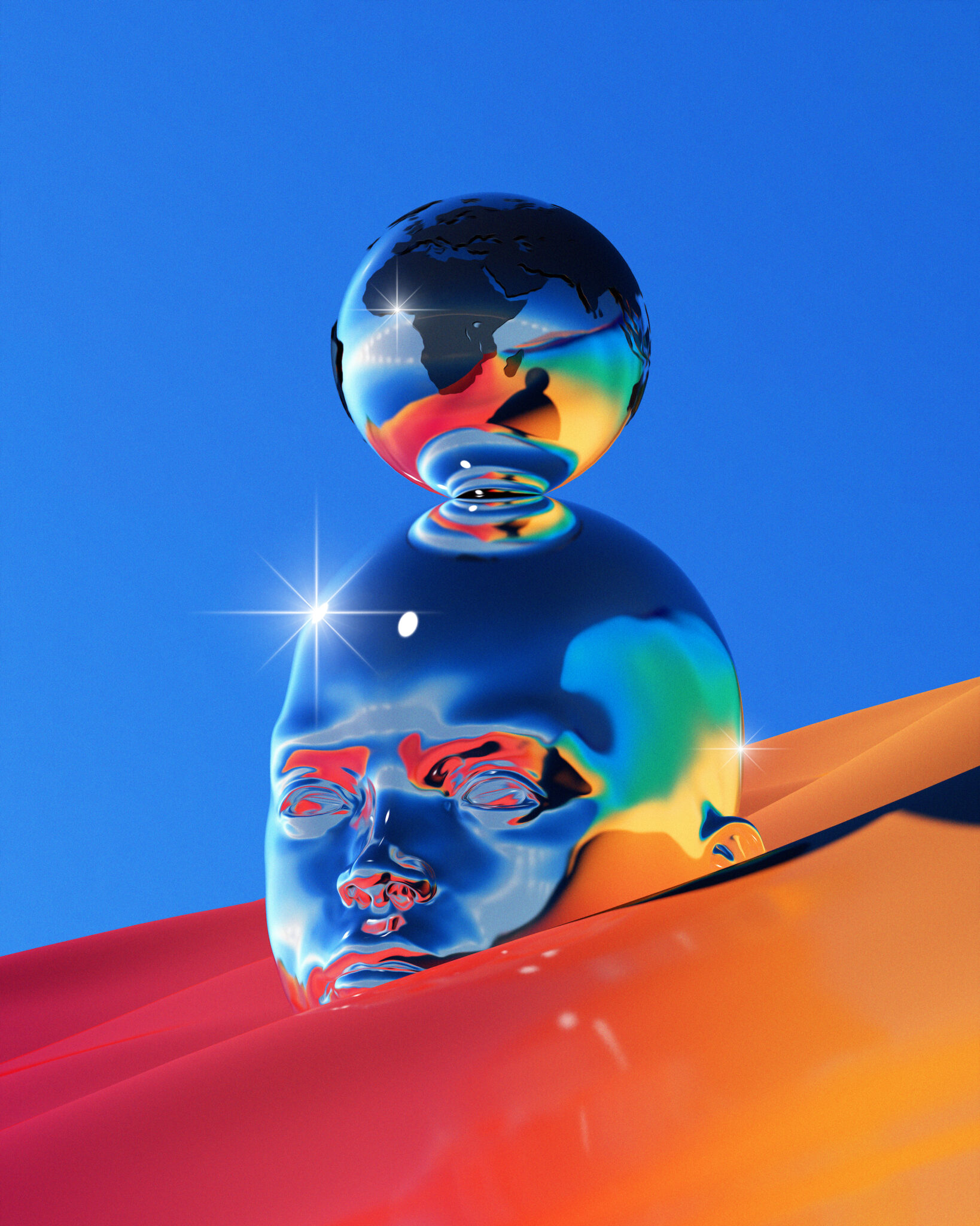 David Alabo, &ldquo;The Boy Who Held the World on His Head,&rdquo; 2020. Archival pigment print on Hahnem&uuml;hle photo rag