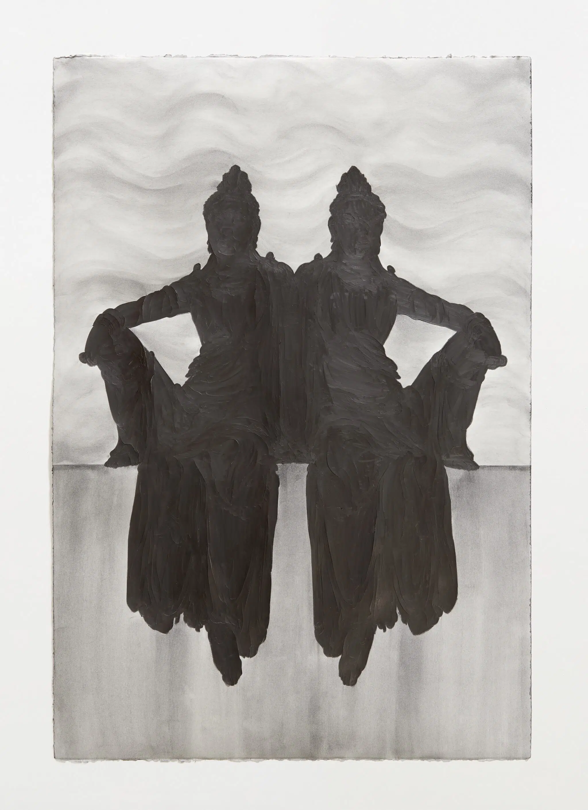 Oasa DuVerney, &ldquo;BLACK POWER WAVE as Bodhisattva Manjushri Sankofa,&rdquo; 2023. Graphite on hand cut paper