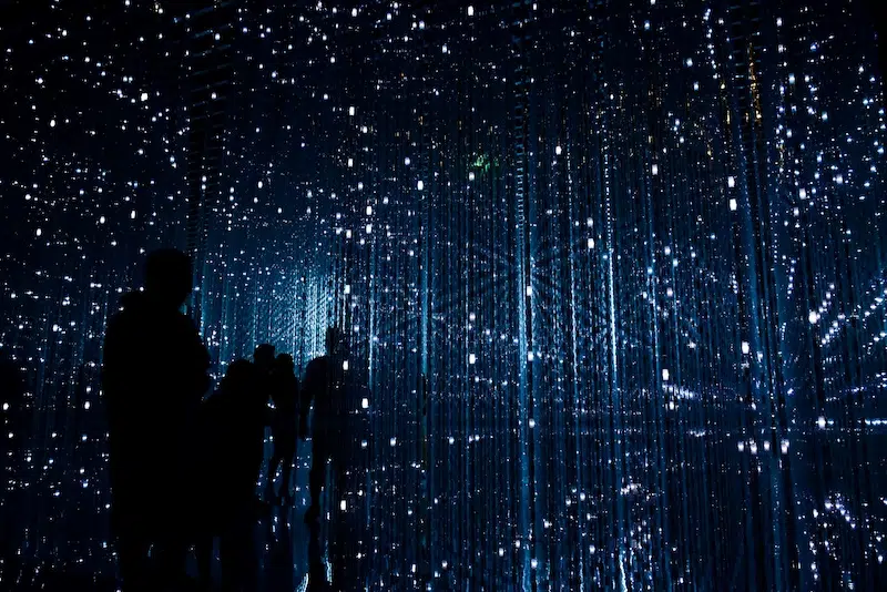 Lights and human shapes