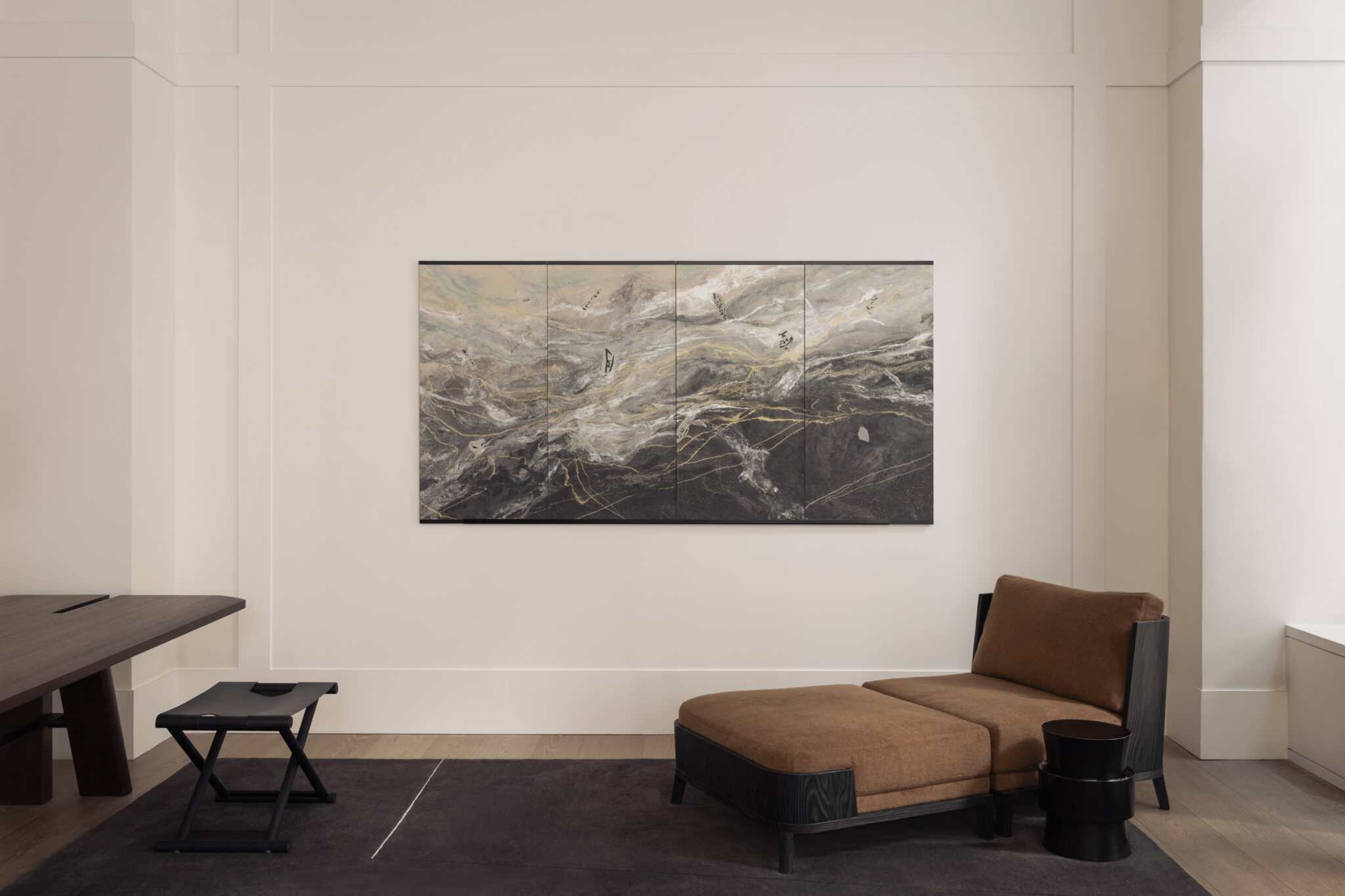 Installation view of &ldquo;Arts of Japan&rdquo; at Liaigre&rsquo;s New York showroom, open through October 2026 in partnership with Thomsen Gallery.