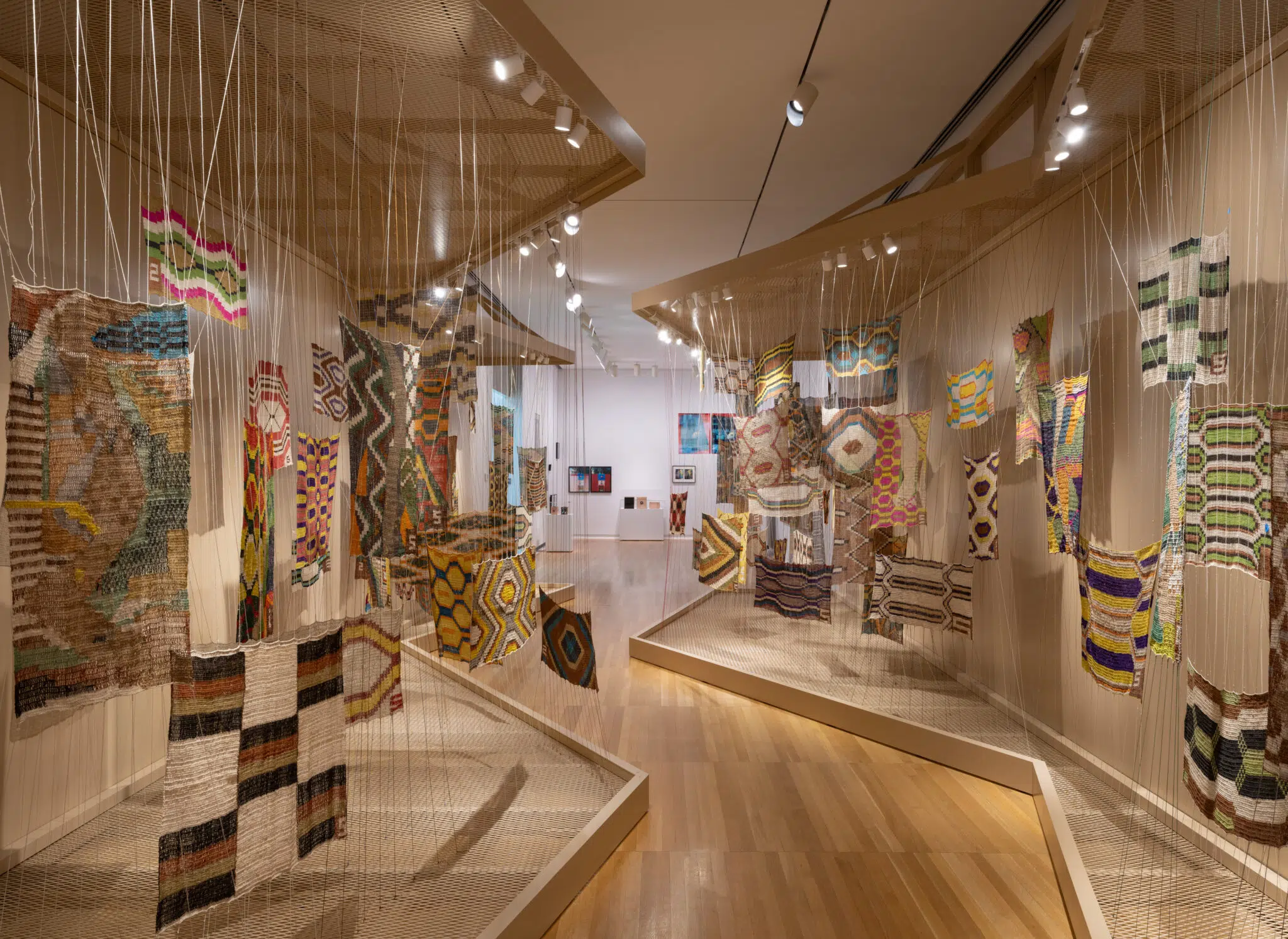Installation view of Sil&auml;t, Tewok, &ldquo;the river we weave,&rdquo; 2026, featured in &ldquo;If the word we,&rdquo; the 59th Carnegie International at the Carnegie Museum of Art, Pittsburgh. (Photo: Zachary Riggleman)