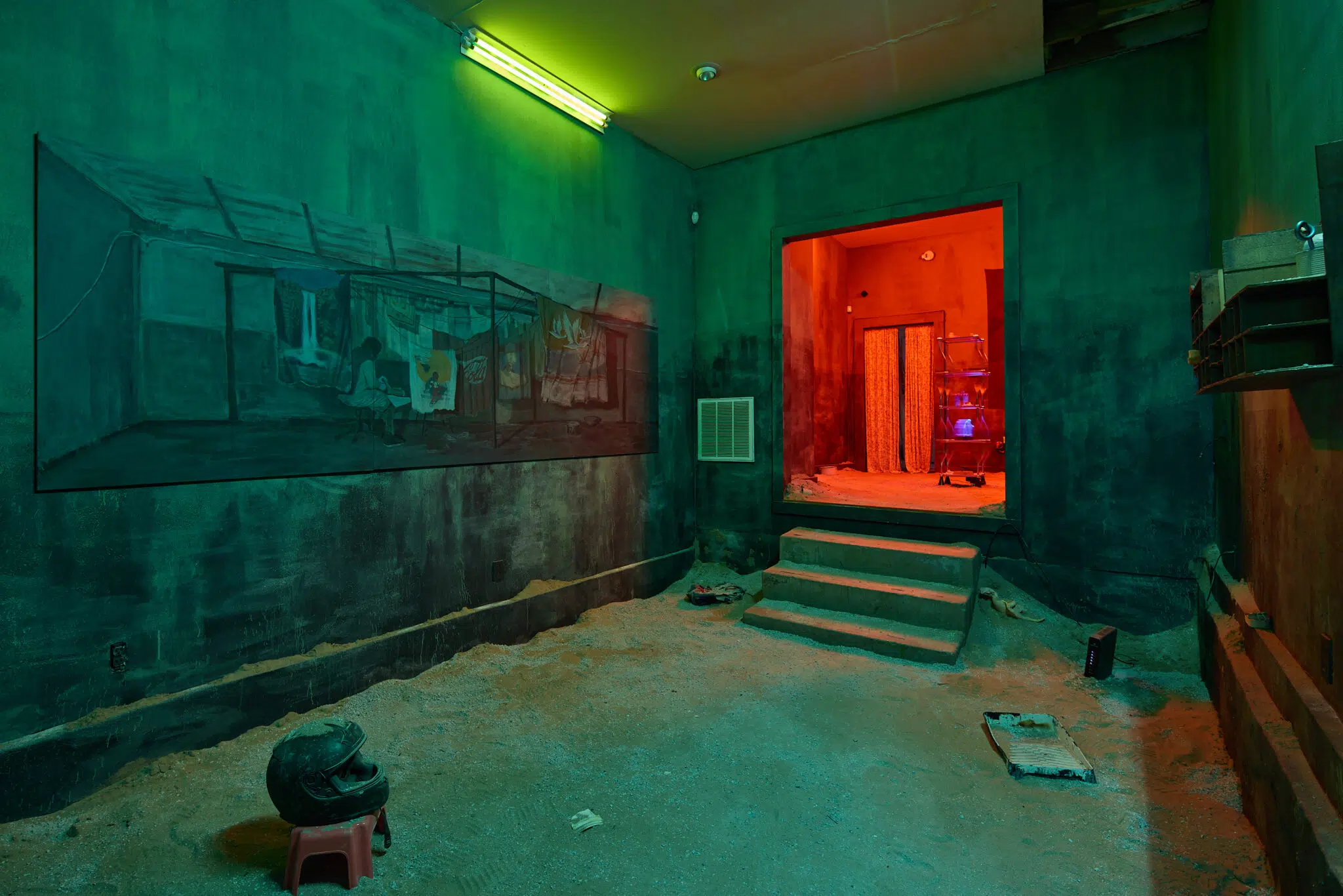 Arturo Kameya, installation view of &ldquo;Whatever comes first, 2024, Prospect.6: The Future Is Present, The Harbinger Is Home,&rdquo; in New Orleans, Nov. 2, 2024&ndash; Feb. 2, 2025. (Photo: Alex Marks, courtesy of the artist, Prospect 6, and Grimm)