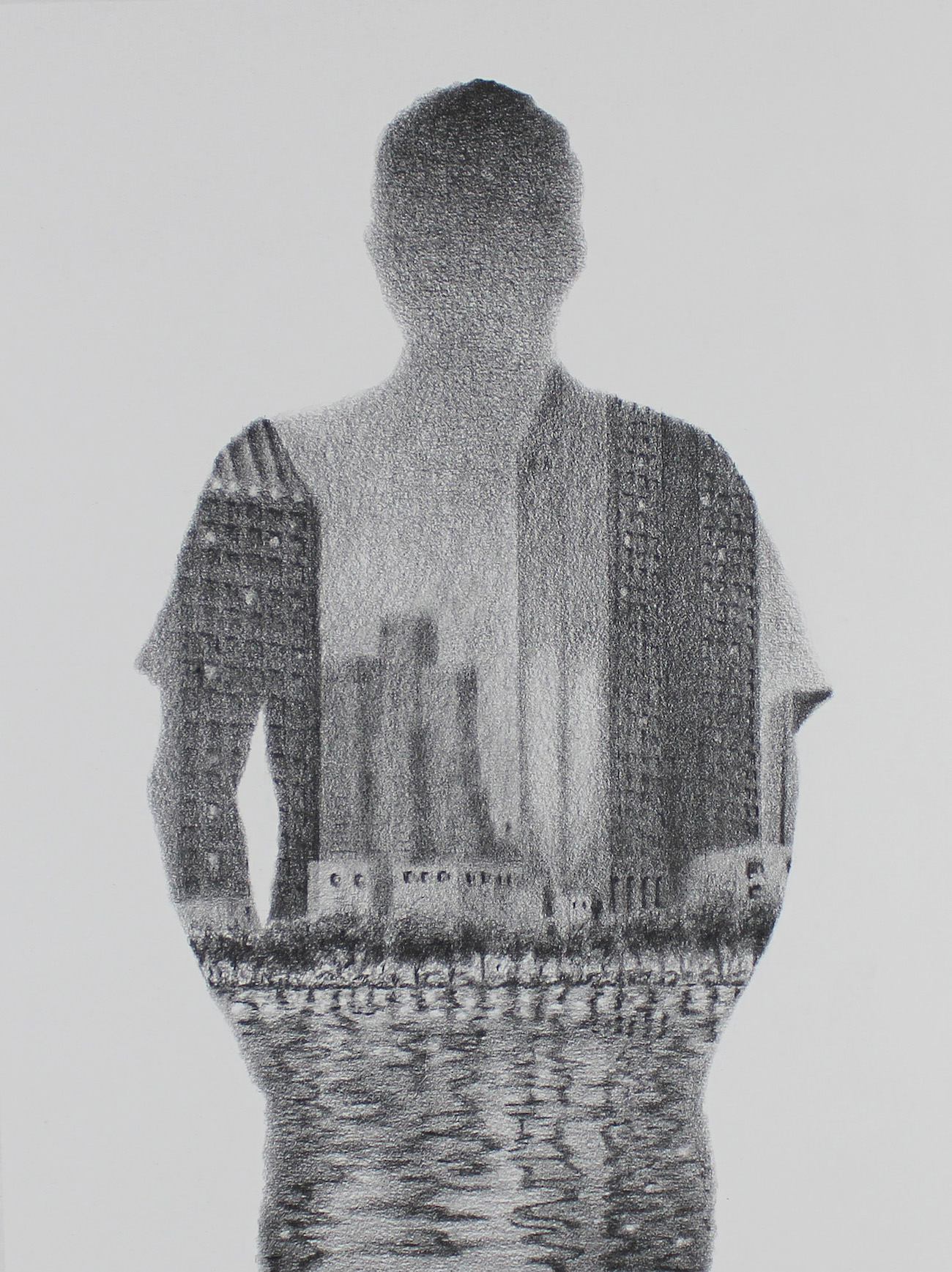 Alejandro Macias, "Distress Signal," 2020, graphite on paper, 20 x 20 in. Courtesy of the artist.