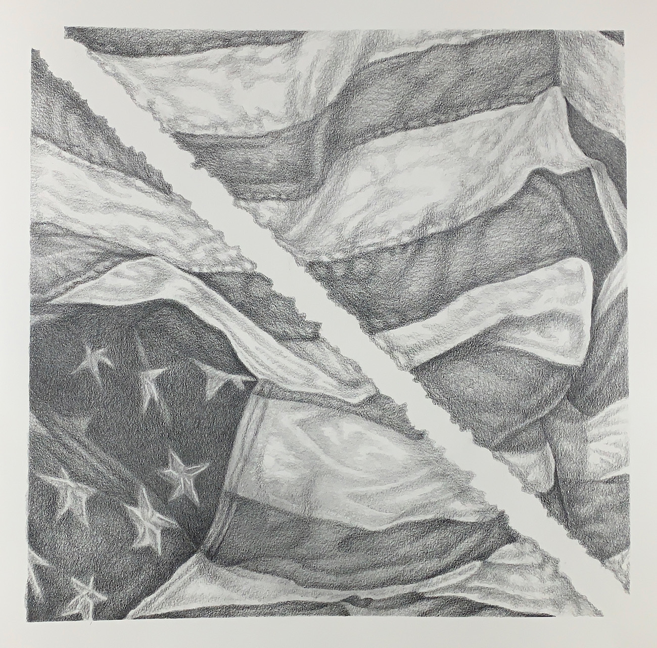 graphite on paper, 20 x 20 in. Courtesy of the artist.