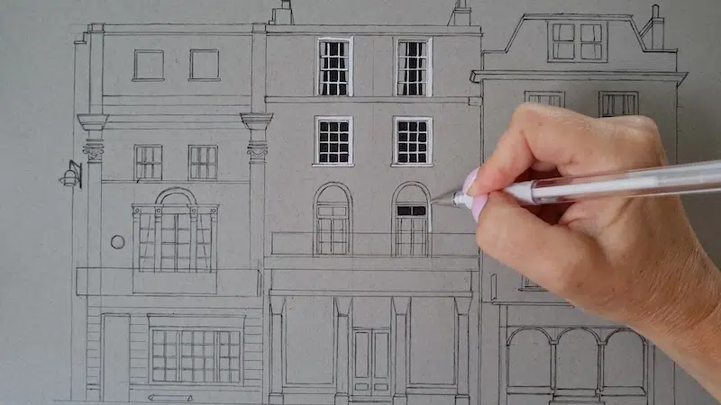 Architecture Drawing on My Modern Met Academy
