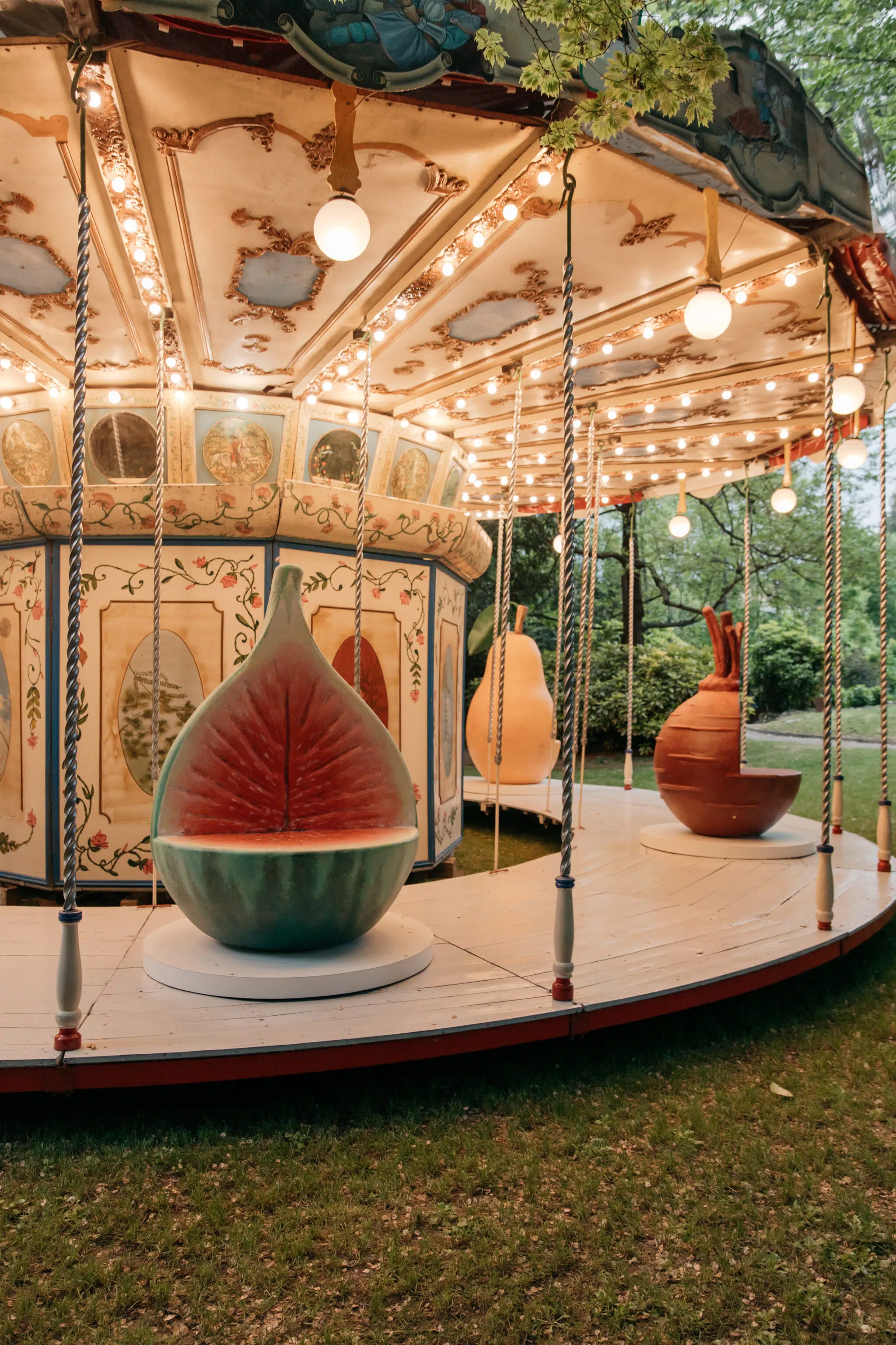 Installation view of the Laila Gohar x Arket carousel, showcased during this year’s Milan Design Week