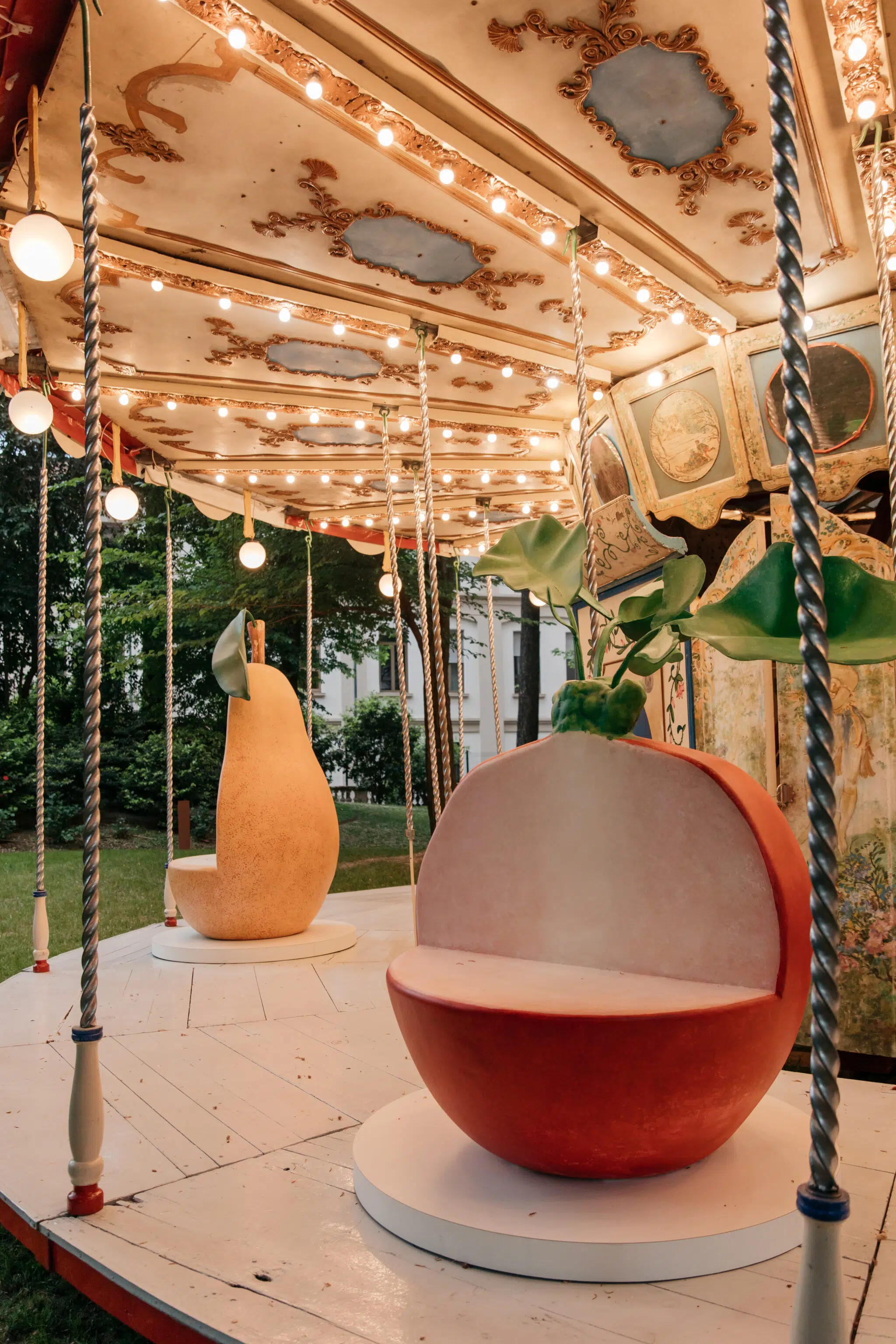 Installation view of the Laila Gohar x Arket carousel, showcased during this year’s Milan Design Week
