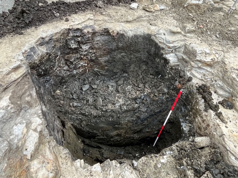 Medieval latrine archeological site