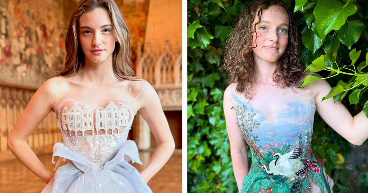 Artist Paints, Embroiders, and Sews Gorgeous Gowns Fit for a Fairytale Princess