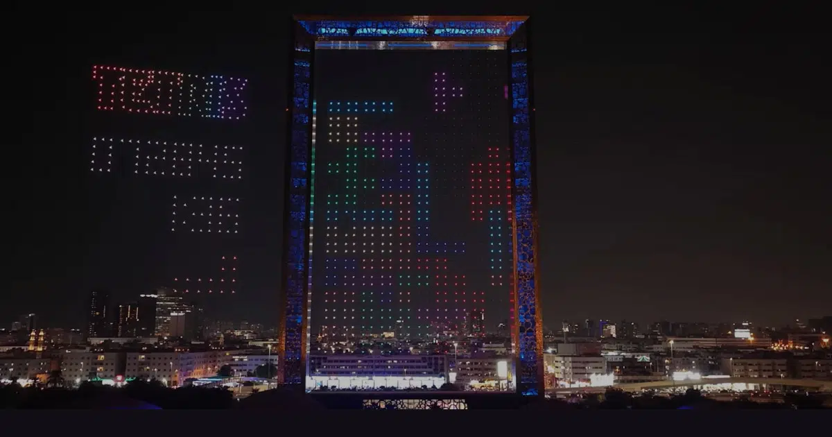 2,800 Drones Take to the Skies To Play the World’s Largest Game of Tetris