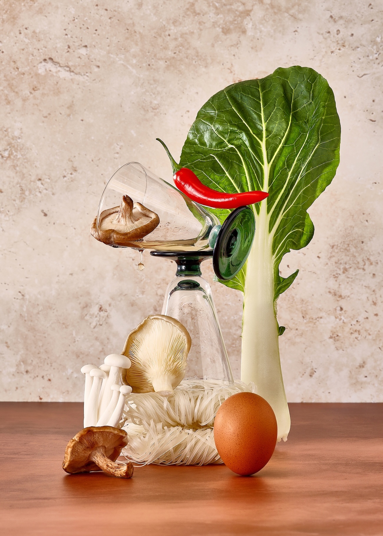 Raw food aesthetically arranged