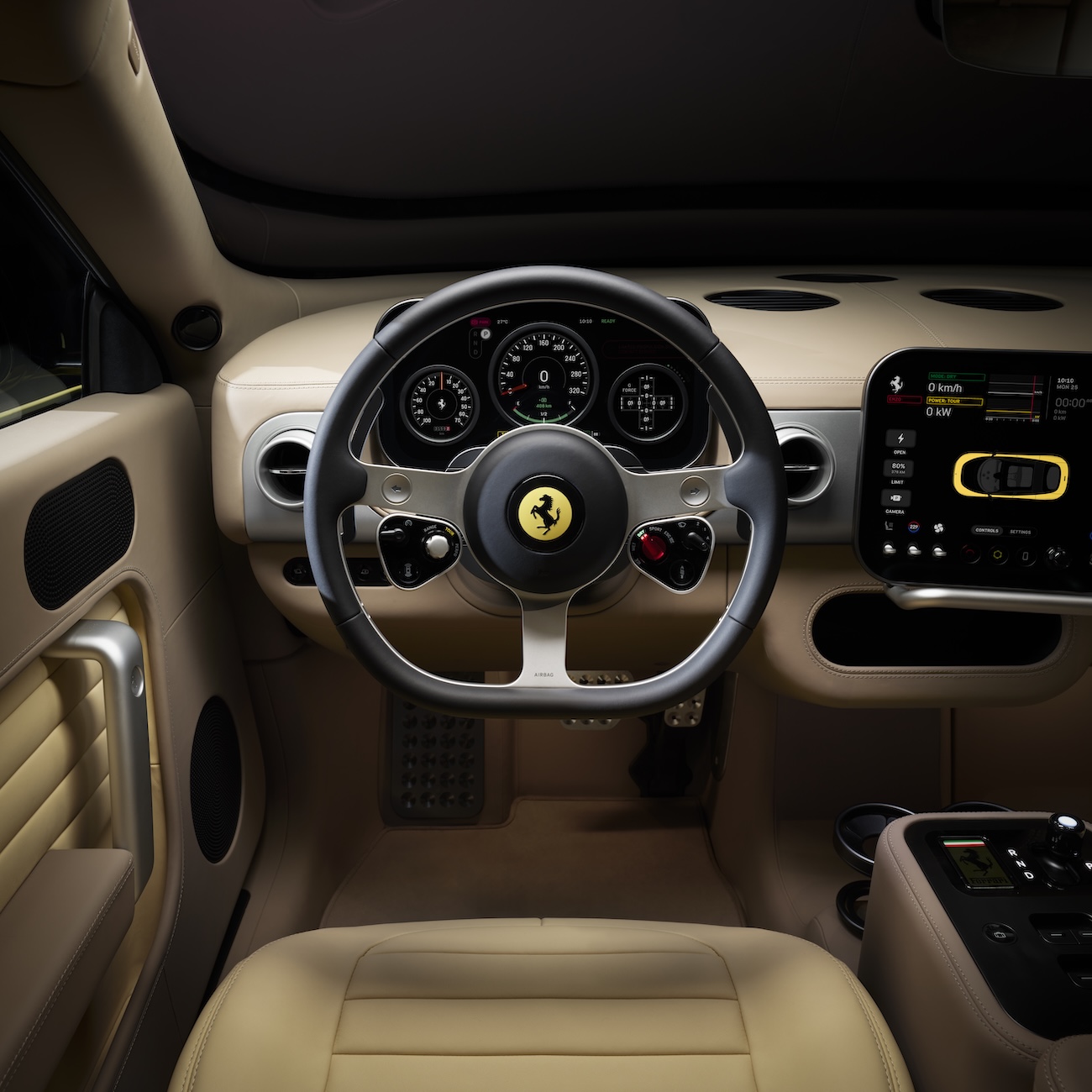 Ferrari Luce interior driver seat view