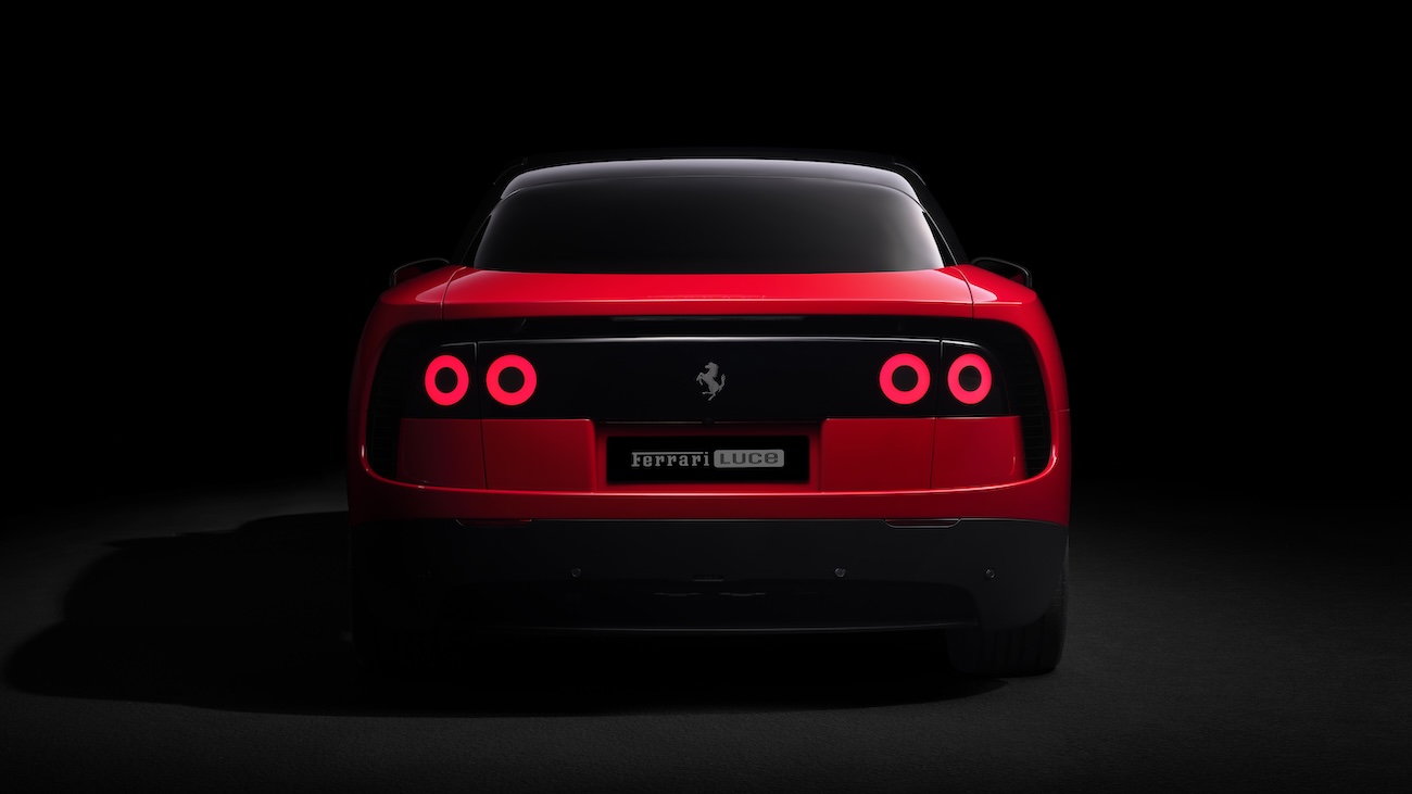 Ferrari Luce exterior red, back view