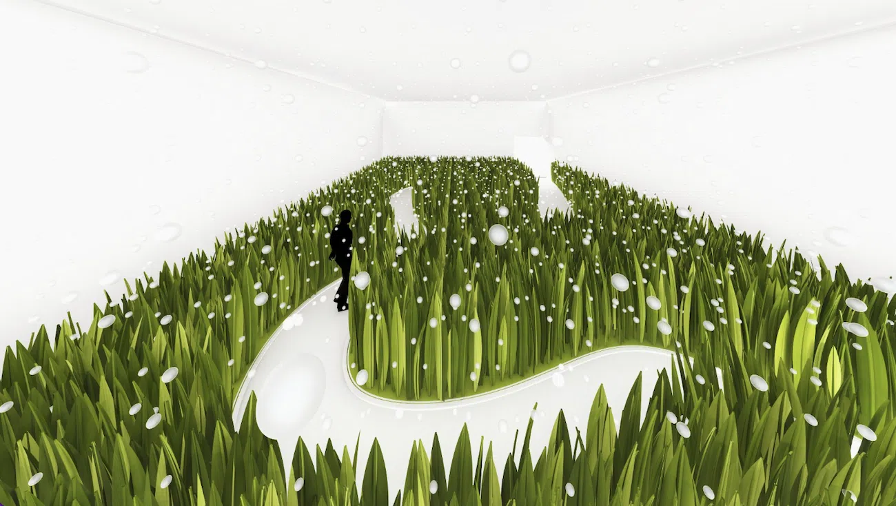Rendering of meadow exhibit.
