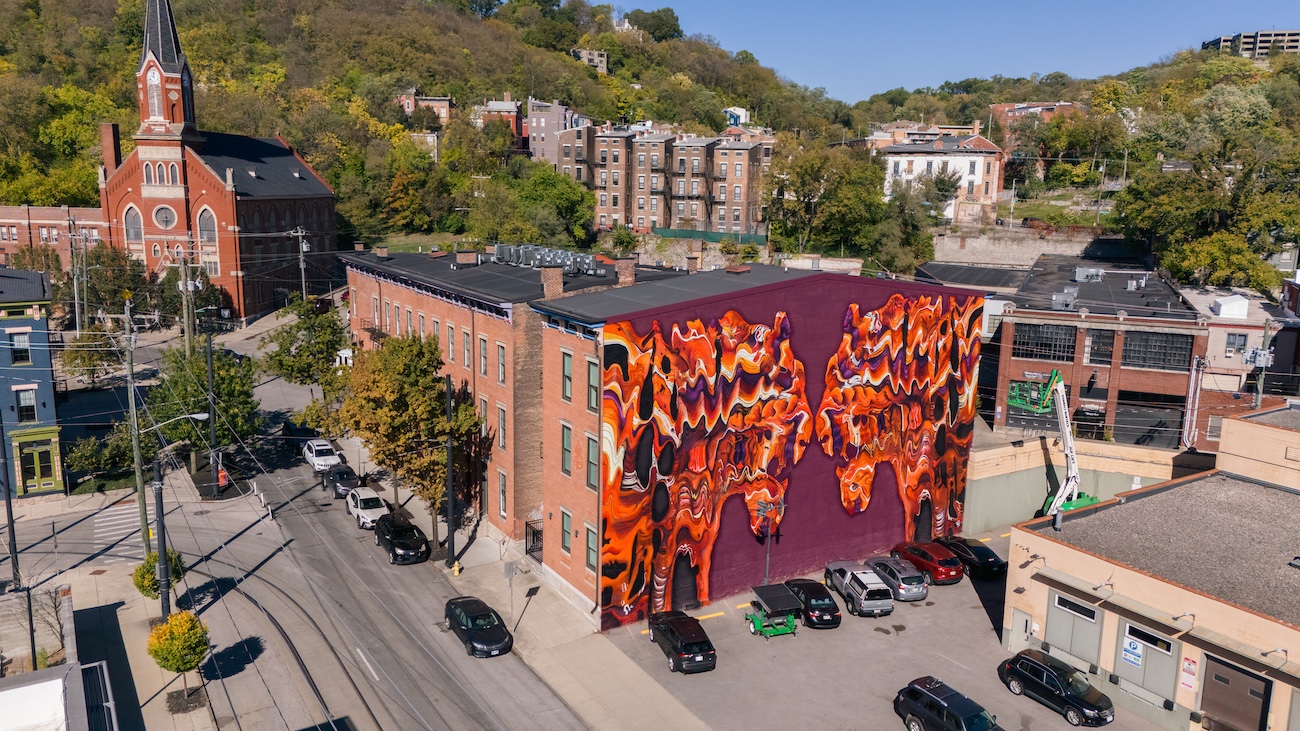 Mural at Blink Cincinnati. 