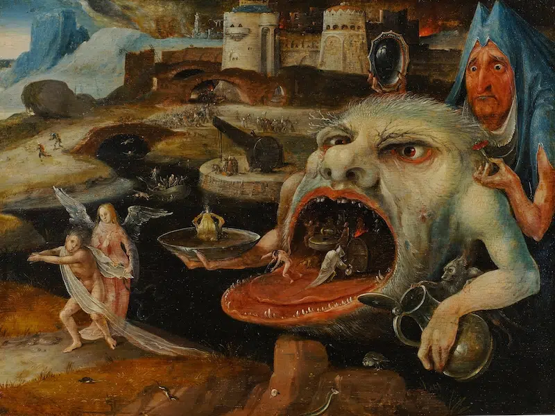Follower of Hieronymus Bosch, first half of the 16th century, Hell, oil on panel