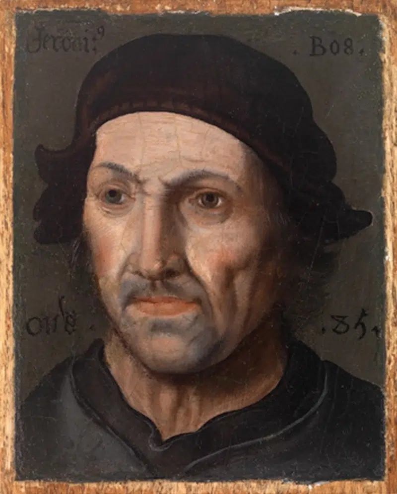 A 1585 after death portrait of Hieronymous Bosch.