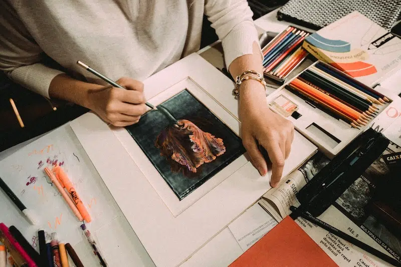 Person Painting Flower