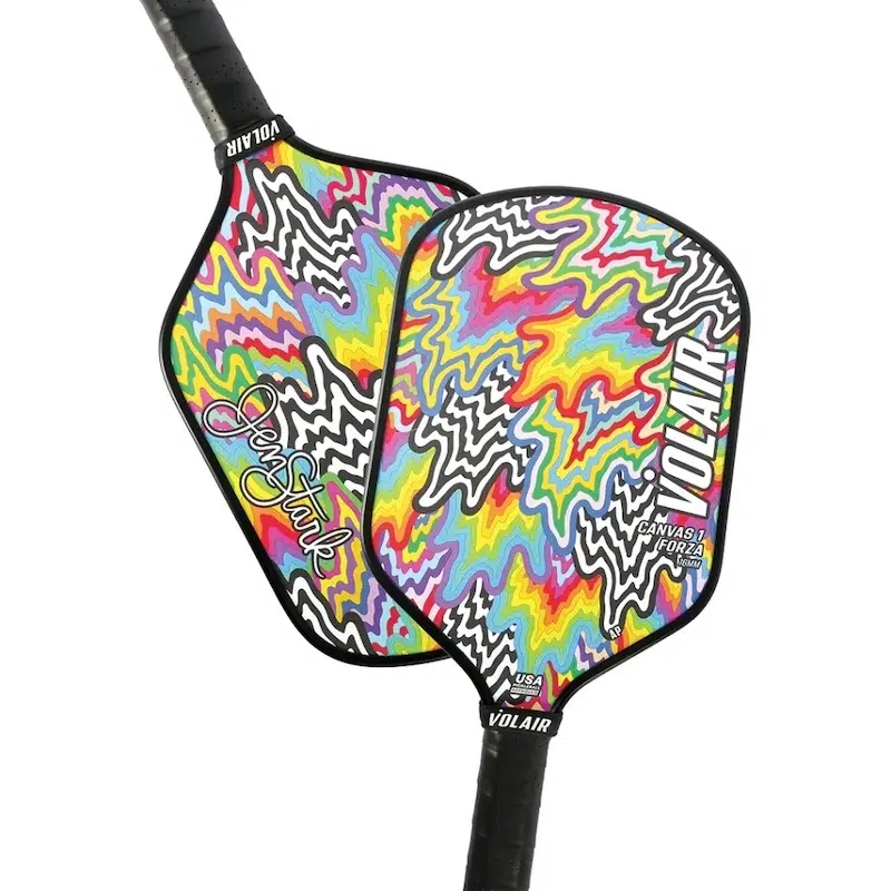 Pickleball paddles.