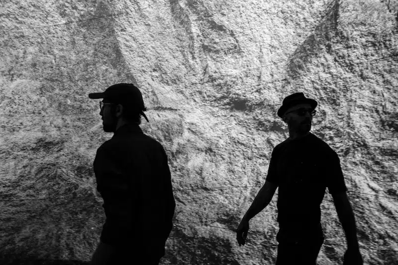 JR and Thomas Bangalter in La Caverne du Pont Neuf, Paris, June 2026. Photo: Tara-Jay Bangalter &copy; 2026 Atelier JR