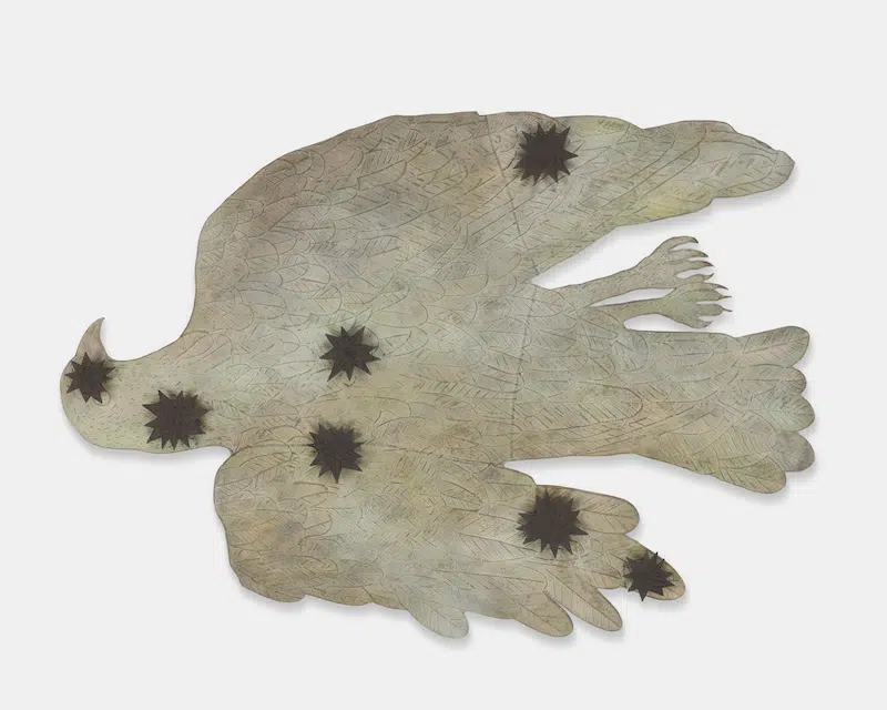 Columba, 2025, Bronze, edition of 5 + 1 AP, 127 × 180 × 6,4 cm © Kiki Smith / Courtesy Galerie Lelong