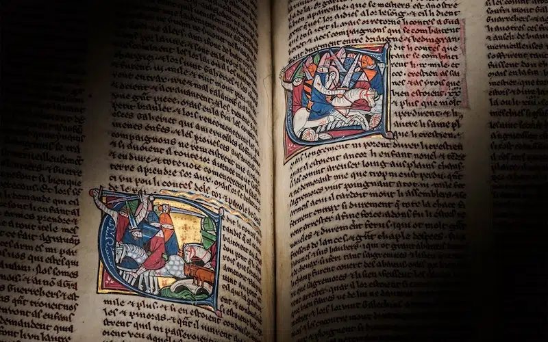 Close-up of page