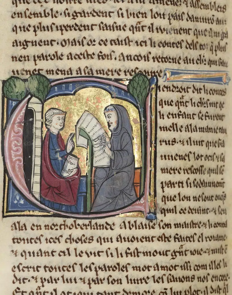 Close-up of page