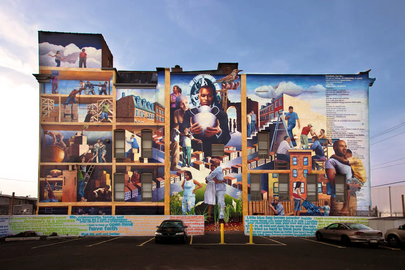 Personal Renaissance © 2010 City of Philadelphia Mural Arts Program / James Burns, 1745 North 4th Street. Photo by Steve Weinik.