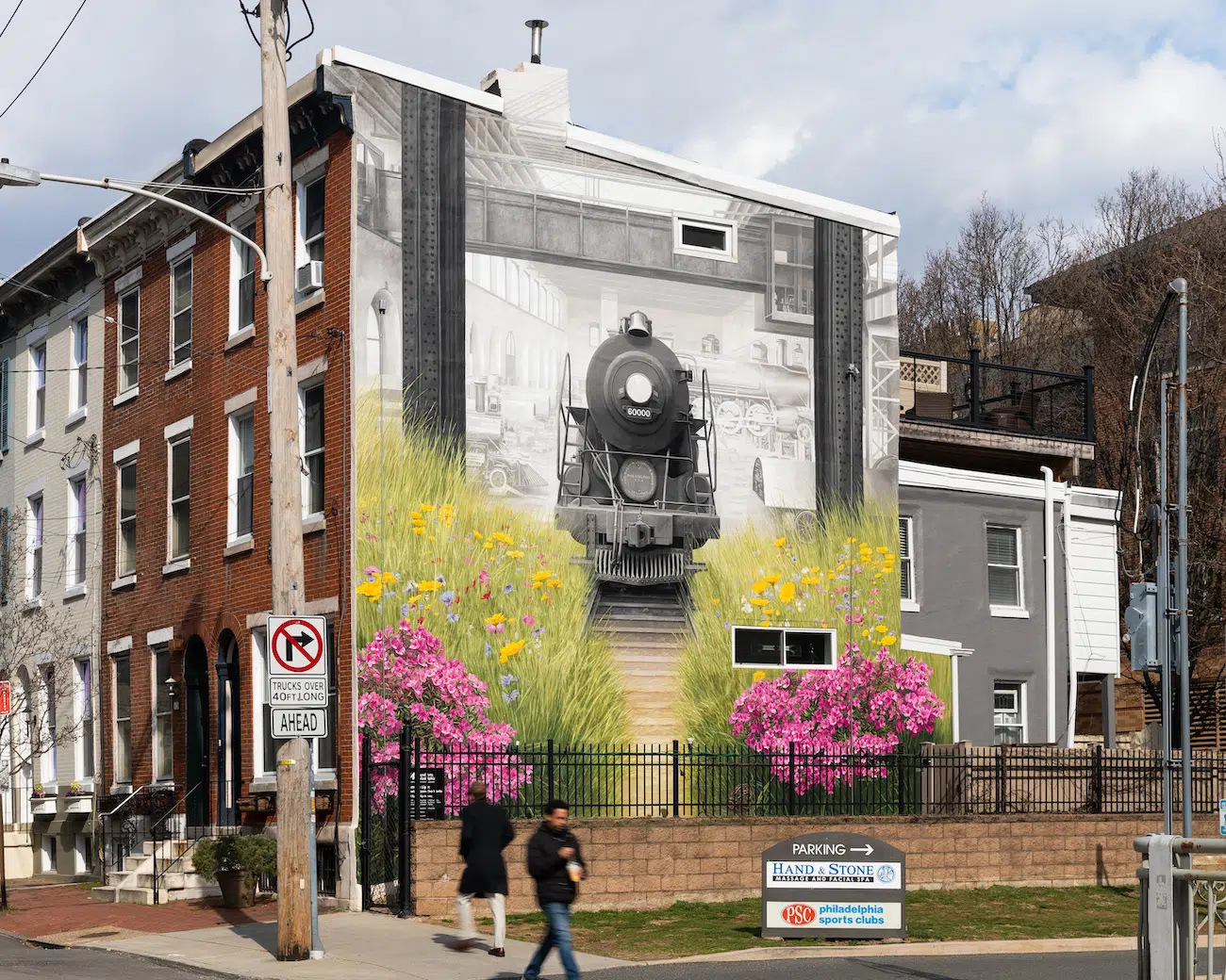Industrious Light: Baldwin Locomotive Works © 2019 City of Philadelphia Mural Arts Program / Phillip Adams, 417 North 20th Street. Photo by Steve Weinik.