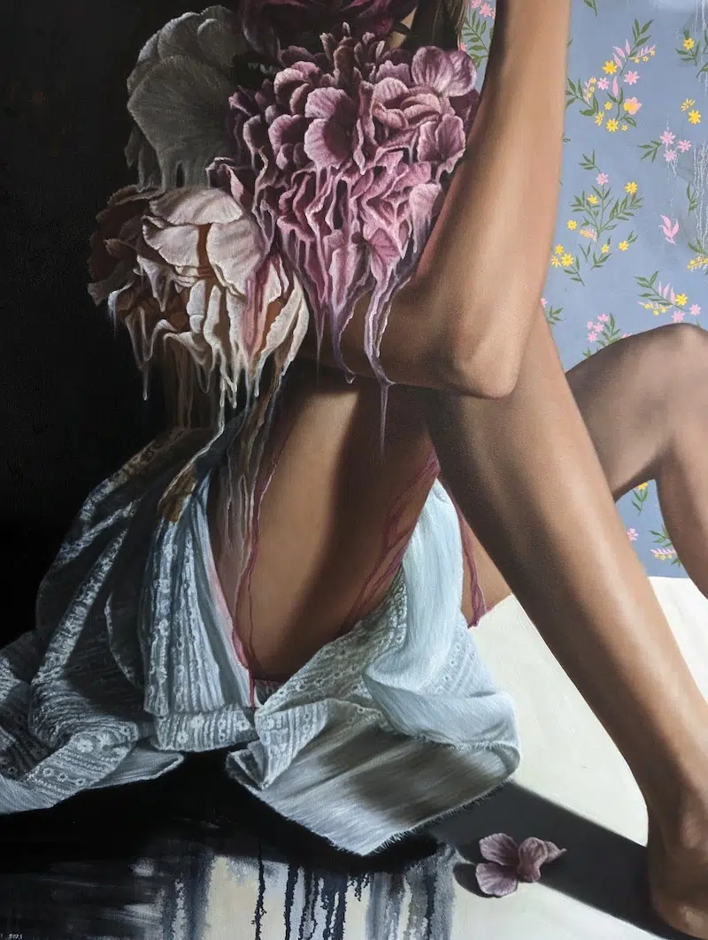Melting Flower Paintings by Niki Zarrabi