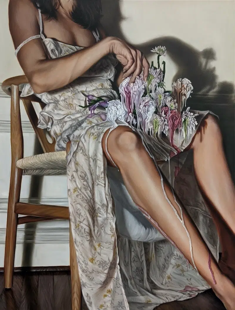 Melting Flower Paintings by Niki Zarrabi
