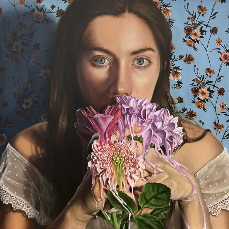 Melting Flower Paintings by Niki Zarrabi