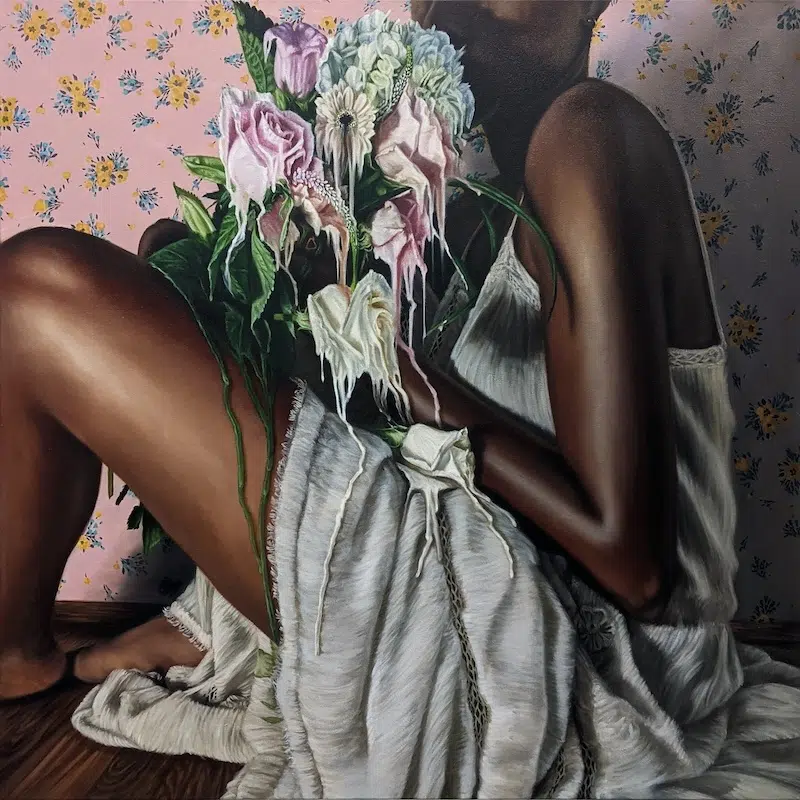 Melting Flower Paintings by Niki Zarrabi