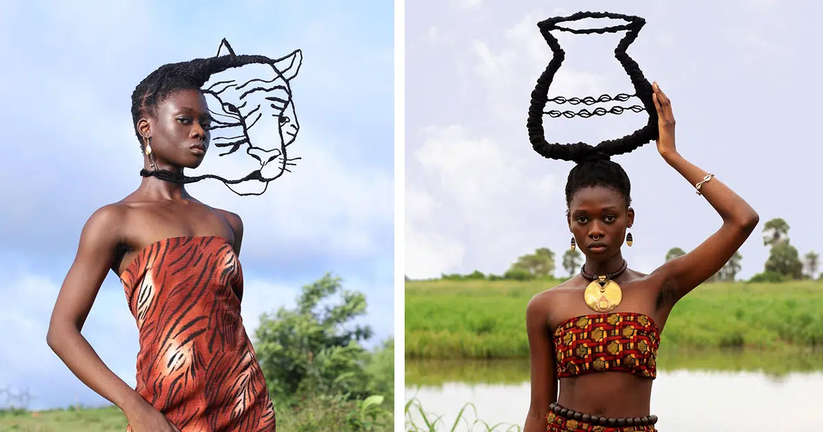 Artist Transforms Her Hair Into Incredible Sculptures Inspired by African Culture