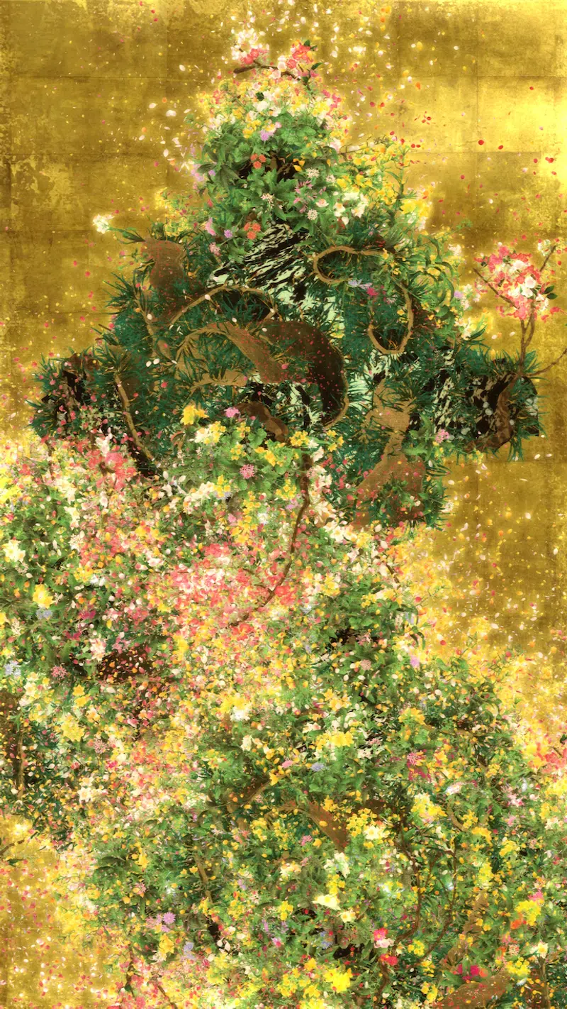 teamLab, Ever Blossoming Life &ndash; Gold &copy; teamLab