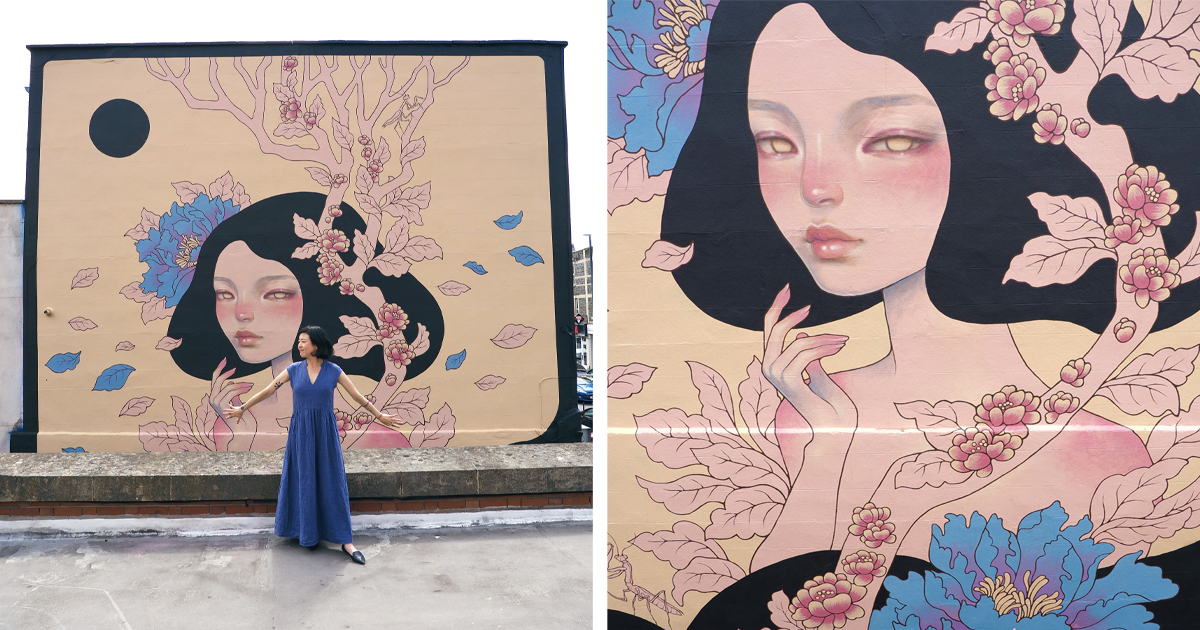 Audrey Kawasaki Reimagines a Past Painting in a Monumental 30-Foot-Tall Mural