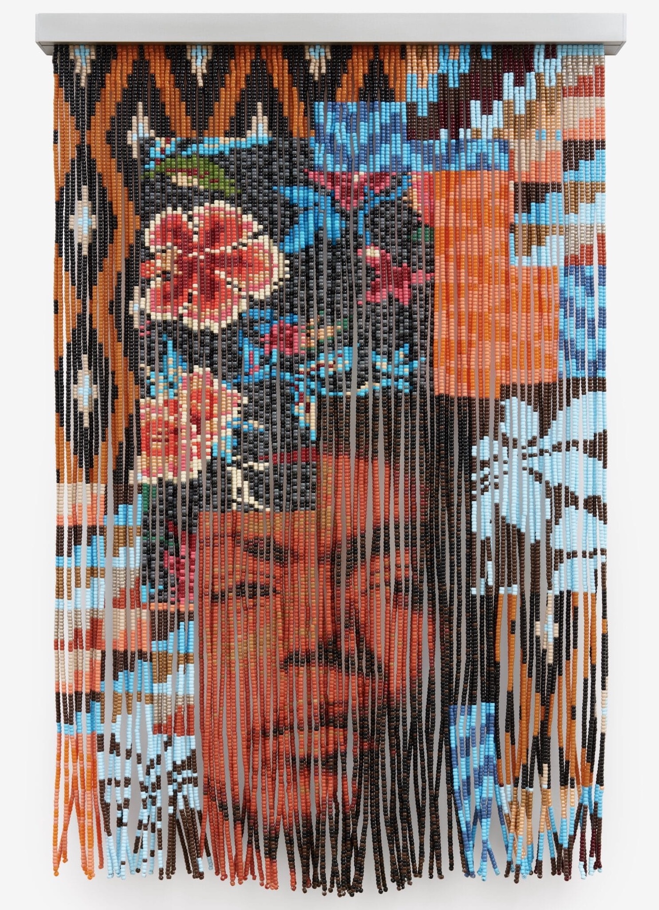 Beaded portrait.