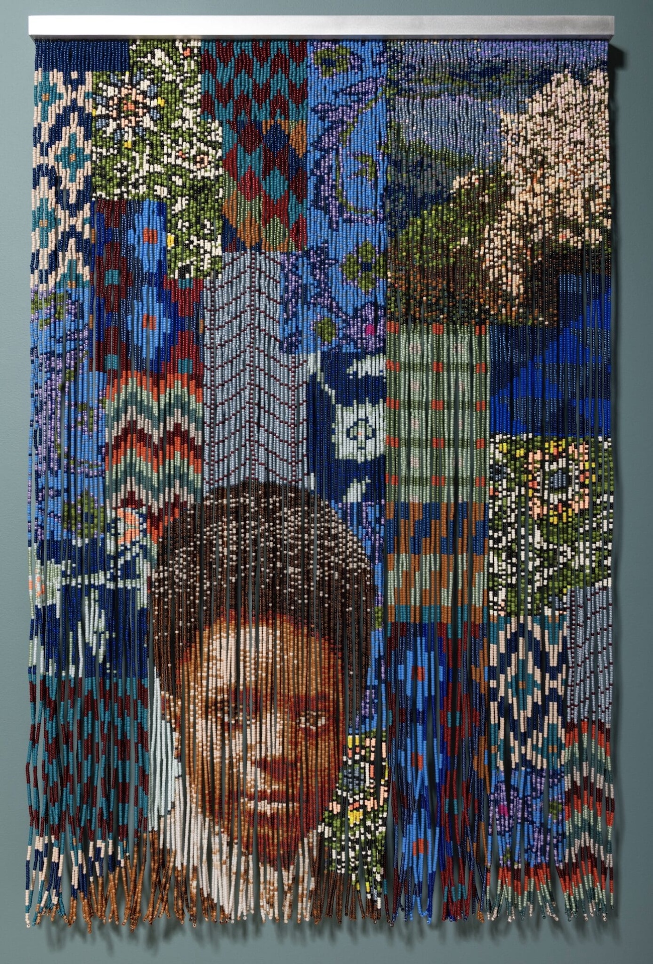 Beaded portraits.