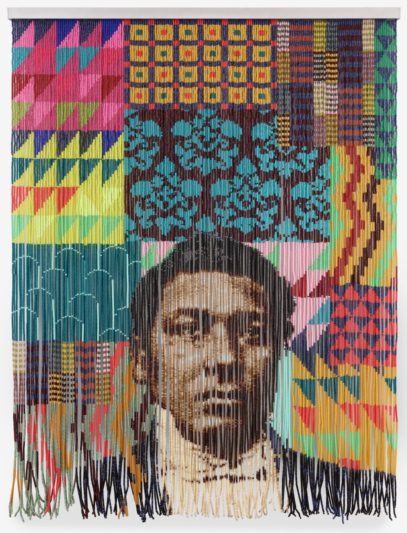 Beaded portrait.