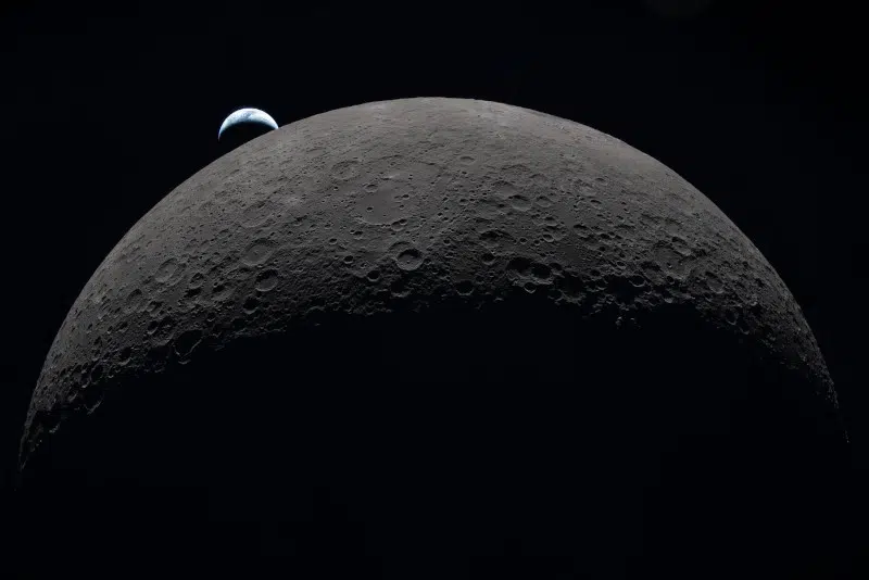 shot from Artemis II moon flyby