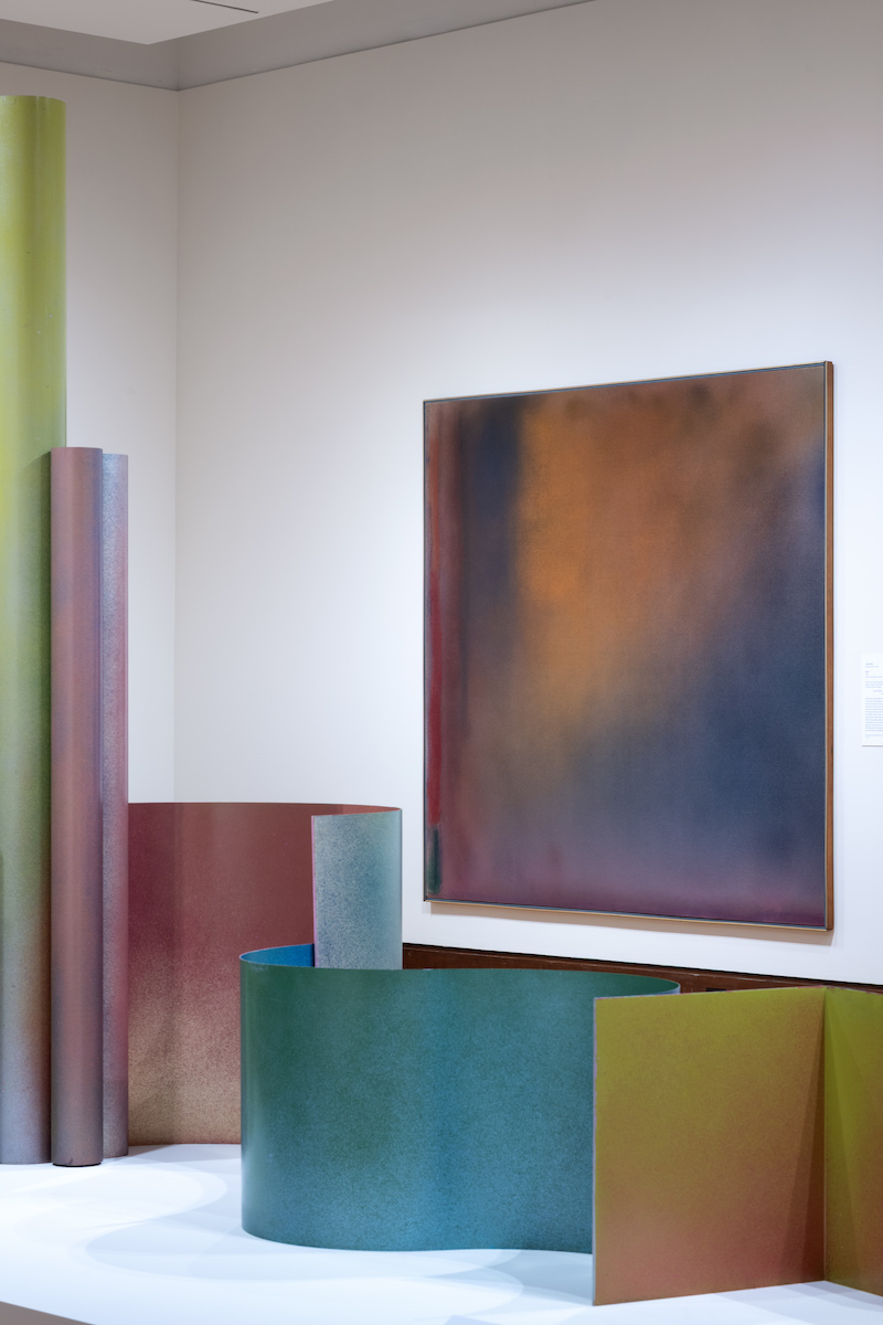 Installation View of Spray: Jules Olitski in the 1960s Exhibit