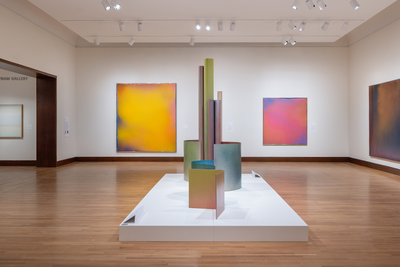 Installation View of Spray: Jules Olitski in the 1960s Exhibit