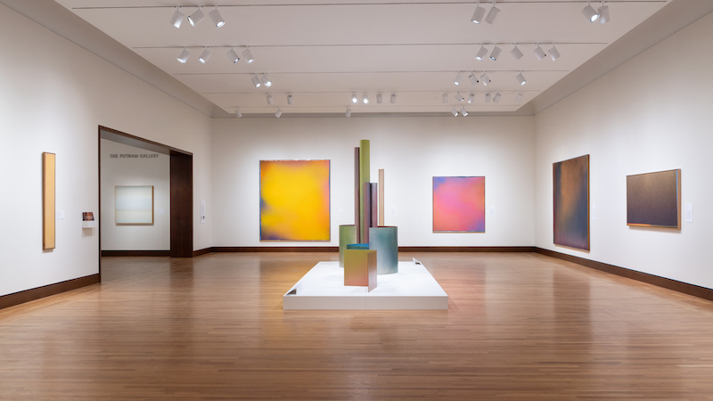 Installation View of Spray: Jules Olitski in the 1960s Exhibit