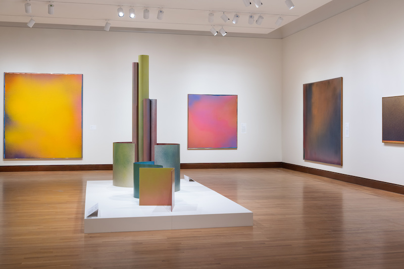 Installation View of Spray: Jules Olitski in the 1960s Exhibit