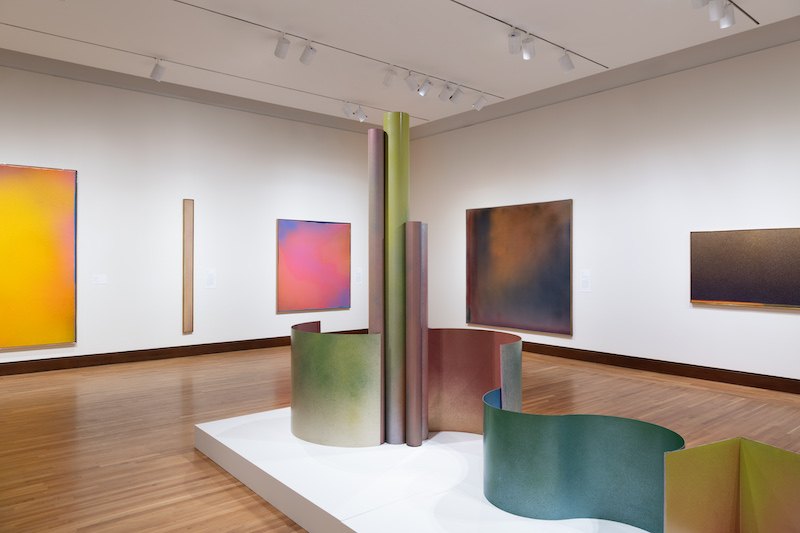 Installation View of Spray: Jules Olitski in the 1960s Exhibit