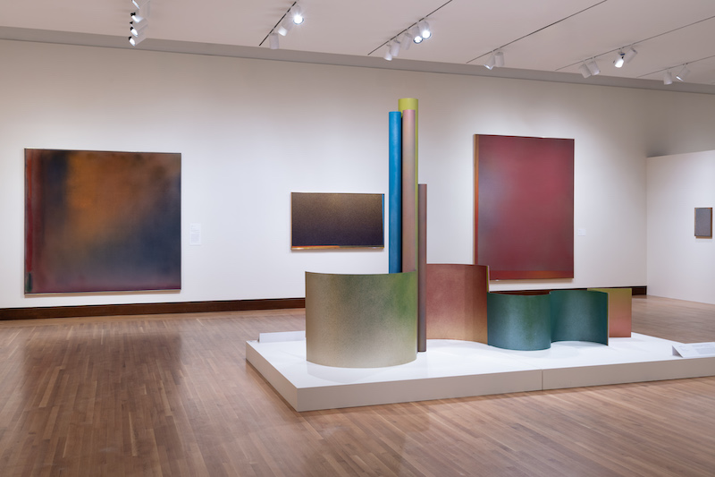 Installation View of Spray: Jules Olitski in the 1960s Exhibit